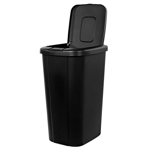 Caneca de basura rectangular de 13.3 galones con tapa táctil miniatura 4