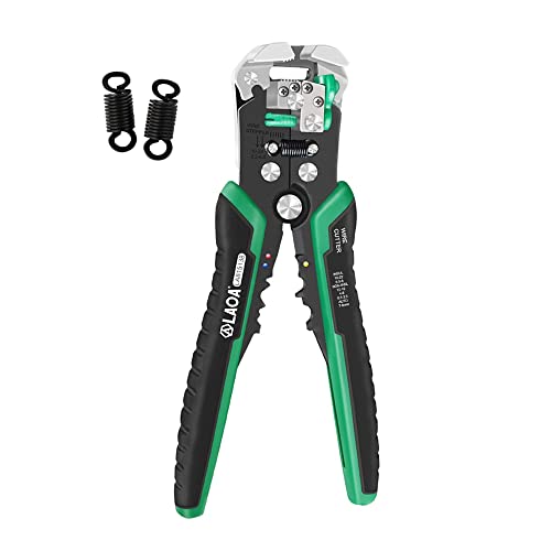Wire Stripper Tool,Laoa Wire Stripper Automatic Wire Cutter Elf Adjusting From 10 Awg To 24 Awg With Springs Professional Eiectrical Cable Stripping Tools (With 2Pcs Replacements Springs) #TOP1