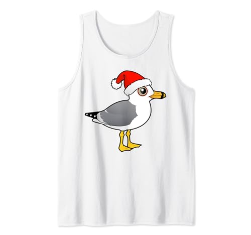 Cute Cartoon Birdorable Ring-billed Gull Santa Christmas Tank Top