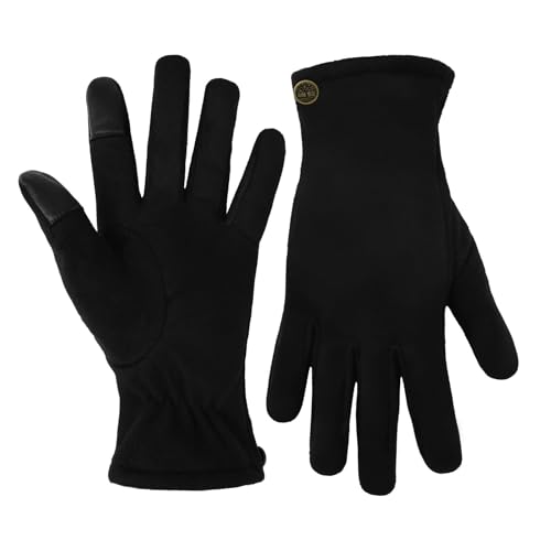 Timberland Women’s Rivet Faux Suede Gloves – Soft Lined Winter