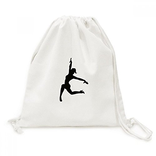 Sac de voyage en toile léger avec cordon de serrage et motif silhouette femme danse