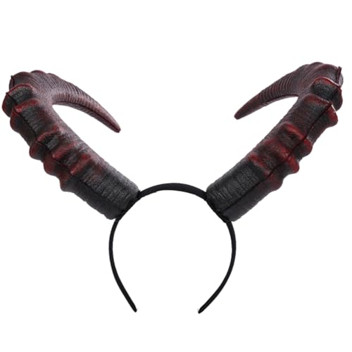Cornes de diable Healvian avec serre-tête texturé pour soirée cosplay