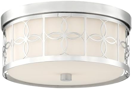Crystorama Anniversary 2 Light Polished Nickel Flush Mount