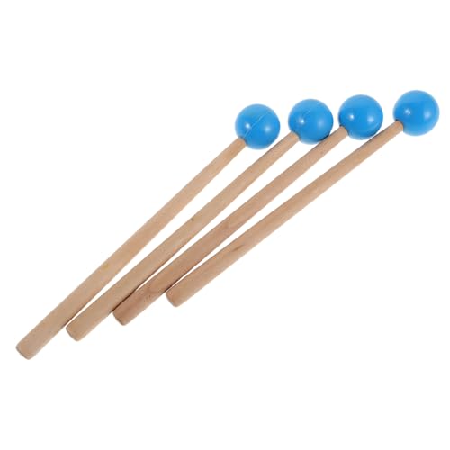 SOLUSTRE - SOLUSTRE 2 Paare Vibraphon Mallets Holzgriff Gummi-schlägel Xylophon Glockenspiel Zubehör Blau Ergonomisch Leicht Präzise Schlagtechnik Für Schule Band Bühne