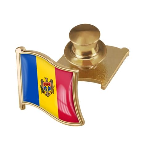 Image of vmcoatdu Country Flag Backs Locking Pin Keepers Locking Clasp Pin Badge International Travel Brooch Metal Alloy Souvenir Pin 0.75x0.7 Inch Small Pin