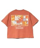 [go slow caravan] [ゴースローキャラバン]Tシャツ 半袖 レディース USA/C スクエアLOGOバックプリントミドルTEE 361936A CORAL ﾚﾃﾞｨｽF(1)