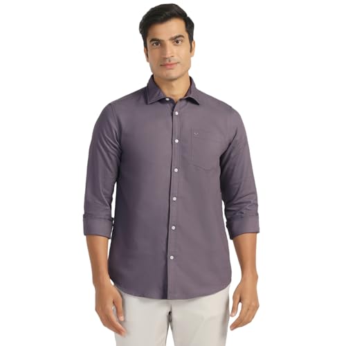 Image of blackberrys Men Solid Shirt with Structured Design, Full Sleeves and Clean Finish | Designed for Office Routine, Workplace Styling and Professional Settings