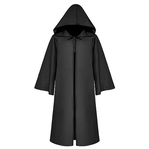 [Lixiin] ハロウィンマント フード付き コスチューム ドラキュラ 魔法使い 死神マット 中世 仮装用 魔女 悪魔 コスプレ 衣装 変装 仮装 イベント 文化祭 学園祭 フリーサイズ