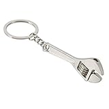 ❣❥Größe: 6,5 cm x 5 cm CUSROS Mini-Maulschlüssel, Schlüsselkette, massives Metall, für Frauen, Mädchen, Kinder, Geschenk, Silber, Einheitsgröße