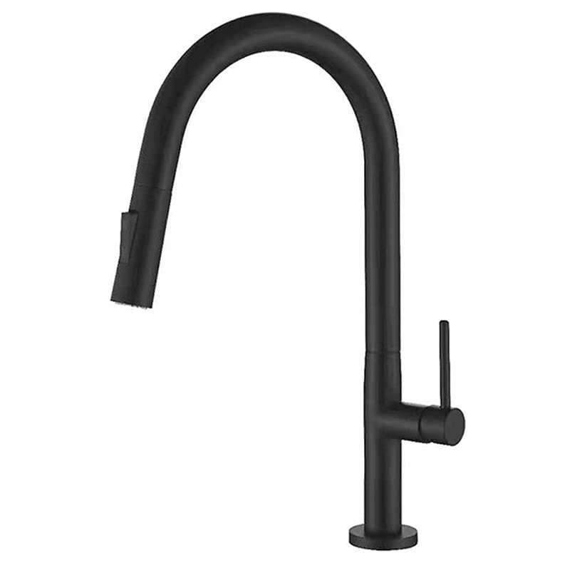 Robinet mitigeur d'eau en nickel brossé pour évier cuisine et bar