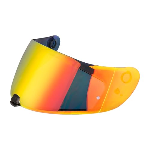 JQF Gear C70 Helmet Visor Replacement Face Shield Compatible with C70/ HJ20M/ FG-17/ FG-ST/IS-17 Motorcycle Helmets (Chrome Red)