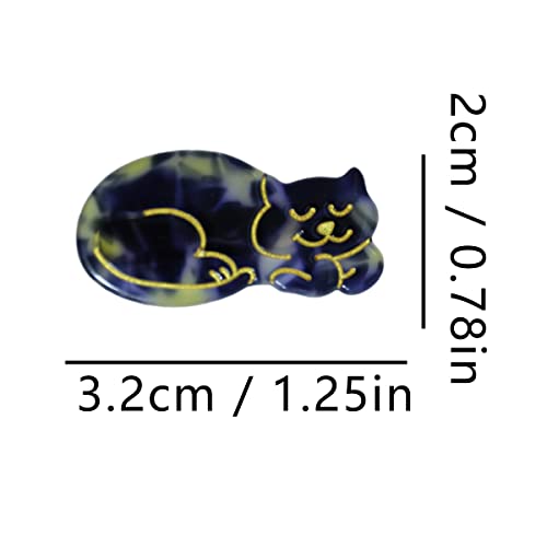 Blue Tortoiseshell Cat Hair Clips,Cellulose Acetate Hair Clips,Small Hair Clips For Girl,Pack Of 2 #TOP1