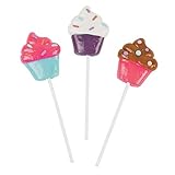 Fun Express - Cupcake Frosted Suckers - Edibles - Sucker & Pop - Character Suckers - 12 Pieces