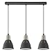 Produktbild HOMCOM 3er Hängeleuchte Deckenlampe Deckenstrahler Industrie Vintage E27 40 W Küche Bar Wohnzimmer Schlafzimmer Metall schwarz 13 x H16 cm (ohne Birne)