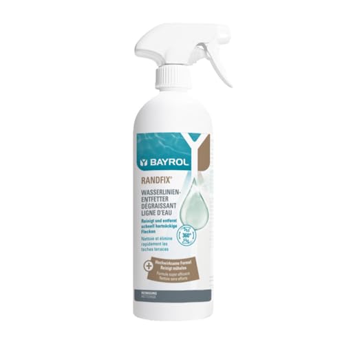 BAYROL Randfix 1L Poolreiniger flüssig, Randreiniger für die Wasserlinie, Poolfolie, Poolrand Reinigungsmittel - Pool Reinigung
