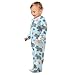 Emelivor Hippos Leaves Blue Baby Newborn One-Piece Pajamas Cotton Sleepwear Outfits for Boys Girls Kids