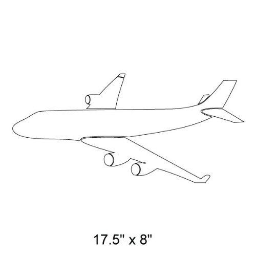 Airplane Stencil for Painting Airplanes in The Sky of a Boys Mural