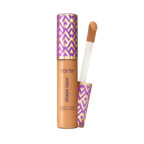 tarte shape tape concealer – Full-Coverage Creaseless Soft Matte Finish, Brightening Under-Eye & Face Makeup, 16hr Longwear, Vegan & Cruelty-Free, full size, 37G medium-tan golden