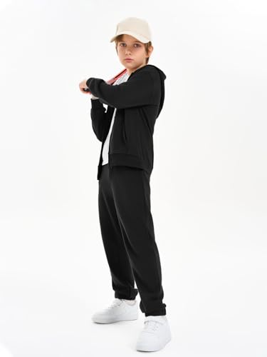 Image of Haloumoning Boys Sweatsuits Kids Active Zip Hoodie Sweatershirt and Jogger Sweatpants 5-14 Years