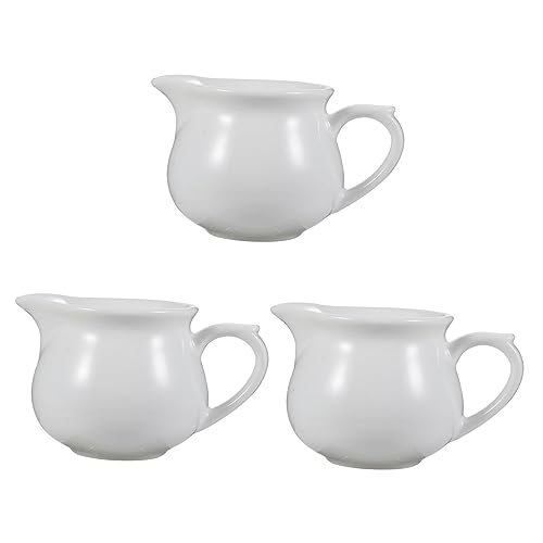 KOCKSHION Coffee Latte Art Cup Set 3pc Ceramic Frothing Pitcher Demitasse Coffee Cup for Milk
