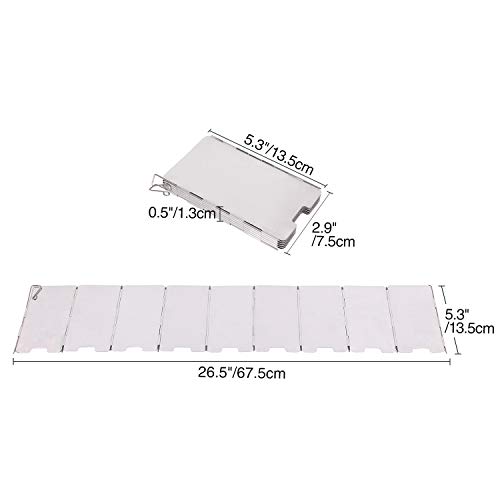 Redcamp Folding Outdoor Stove Windscreen, 9 Plates Aluminum Camping Stove Windshield With Carrying Bag, Lightweight Butane Burner Windshield #TOP1