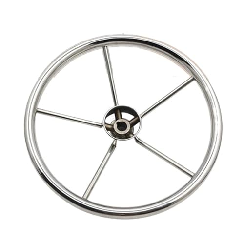 ZGYDNM Ship Steering Wheel 13-1 2 Boat Stainless Steel Steering Wheel for Marine YachtBoat Accessories Comfortable, Silver