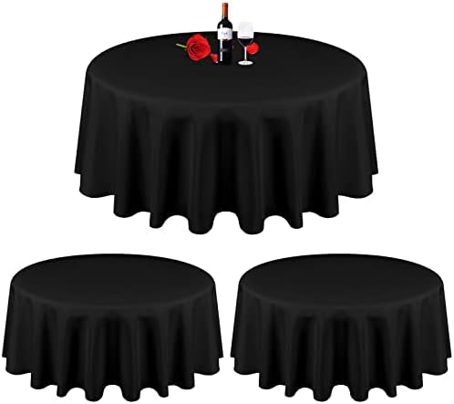Lumaycens 3 Pack Polyester Tablecloth for 6 Foot Rectangle Tables,60 x102 inch White Polyester Table clothes Table Covers, Washable White Table Cloth for Wedding,Party,Banquet,Restaurant,Buffet Table