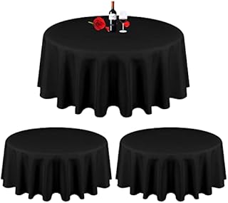 Lumaycens 3 Pack Polyester Tablecloth for 6 Foot Rectangle Tables,60 x102 inch White Polyester Table clothes Table Covers, Washable White Table Cloth for Wedding,Party,Banquet,Restaurant,Buffet Table