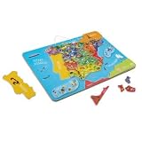 Eurekakids Mapa magnético de españa para niños y niñas De 6 a 12 años - Juego Educativo - Puzles