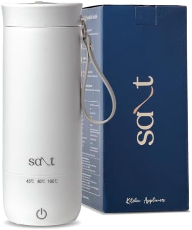 Salt Steamcarry Pro Portable Electric Kettle | 300 Watts with Multiple Heating Modes | Stainless Steel 304 | Auto Shut Off & Boil Dry Protection | Dual Layer Cool Touch Surface, 400ml