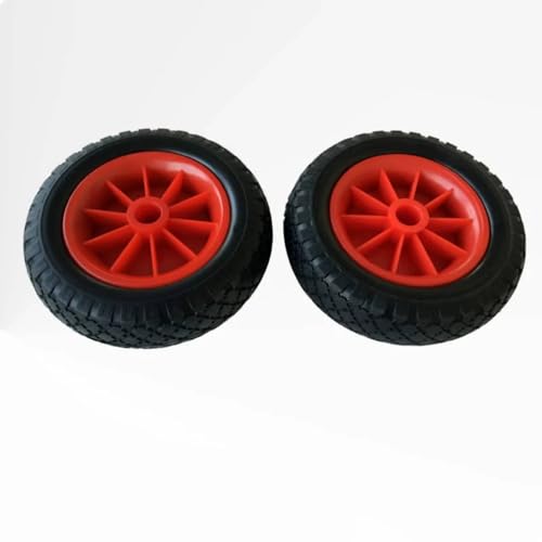 predolo 2 Roues Roue En PU Plein Remorque Paddle Roues Pleines Chariot Mise à l'eau pour Plage, Rouge, M