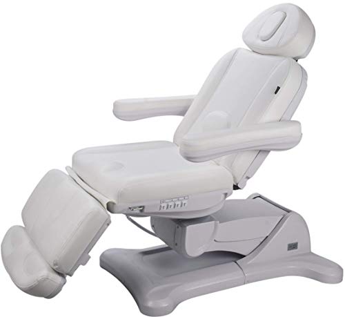 SPA SOURCE | KLYNE 4 Motor | Medical Grade Procedure & Dermatology Chair | Swivel Rotation | Electric Powered Exam Table | Facial Bed | Hydraulic Treatment Chair | Spa Equipment | 2246B (White) - Thumbnail 3