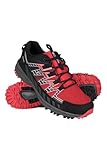 Mountain Warehouse Enhance Mens Waterproof Trail Running Shoes - Breathable, Soft, Comfortable & Durable Sneakers - for Spring Summer, Walking & Outdoors Active Red Adult Shoe Size 8