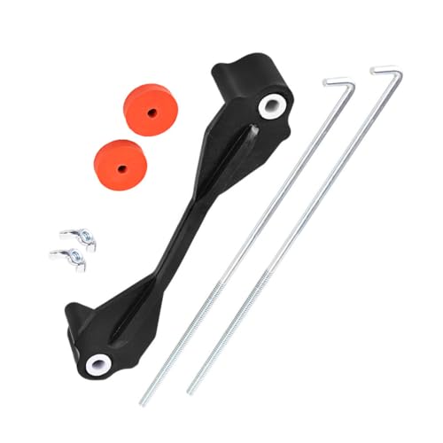 Battery Hold Down Kit, Universal Car Battery Mounting Bracket with J-Bolts and Rubber Pads, Heavy Duty Crosspiece Clamp for Automotive Truck Boat Battery Securing, Corrosion Resistant Steel Hardware