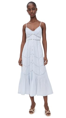 LOVESHACKFANCY Women's Esilda Dress, Baby Bluebell, 2