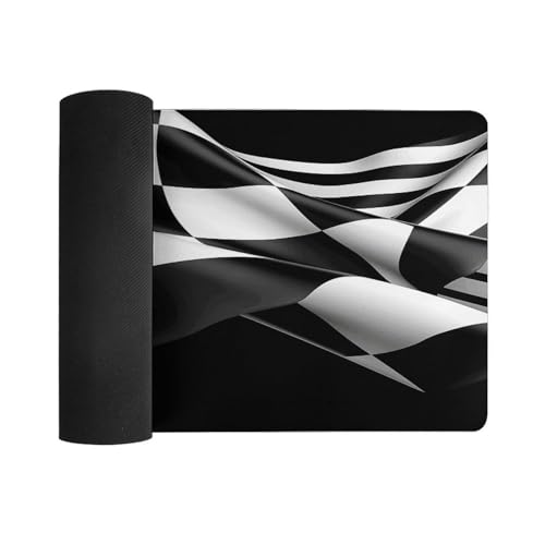Black White Formula Checkered Flags Pad para Escritorio 60x30 cm miniatura 3