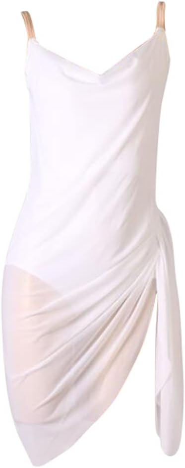 Women Medium Latin Dance Dress Salsa Tango Dancing Practice Dresses Backless