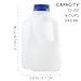 Cornucopia Brands 32oz Plastic Jugs (6-Pack); 1-Quart / 32-Ounce Bottles w/Caps for Juice, Water, Sports and Protein Drinks and Milk, BPA-Free