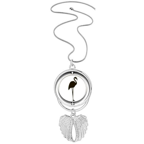 Collier pendentif ailes d'ange noir motif animal bijou tendance mode