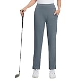 M Maelreg Women'S Golf Pants Lightweight High Waisted Zip Pockets Sweatpants Slacks Business Casual Athletic Pants Grey Blue