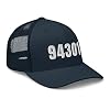 Zip Code 94301 Hat Palo Alto California CA Trucker Hat Embroidered Trendy Snapback Unisex Baseball Cap Navy #5