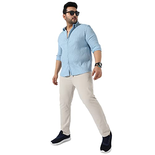 Image of Instafab Plus Men's Button Up Regular Fit Shirt for Casual Wear Modern Clothing Shirt Crafted with Regular Sleeve, Comfort Fit & High-Performance for Everyday Wear