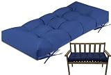 Cuscino impermeabile per panca da interni ed esterni, 100 x 50/120 x 50/150 x 50/180 x 50 cm, cuscino per mobili da patio, altalena, divano e pallet (blu, 50 x 130 cm)