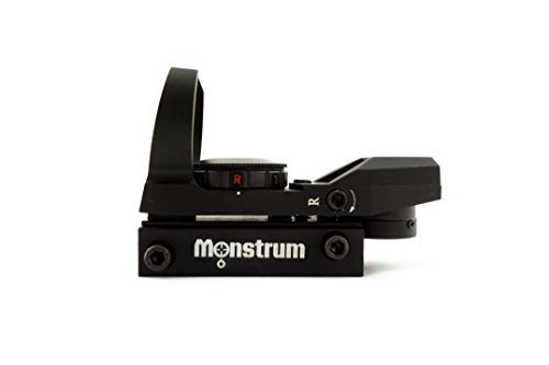 Monstrum Tactical R01C Red Dot Sight with 4 Reticles and Red/Green Illumination (Black)