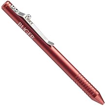 CRKT Ruger Bolt Action Pencil Everyday Carry Pen, Red Anodized Aluminum, Schmidt Pencil System, Pocket Clip R3402