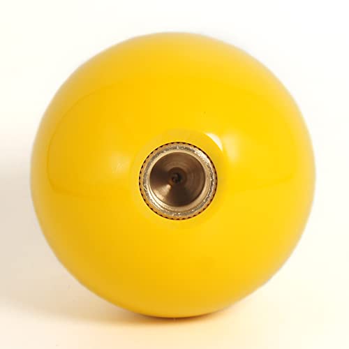 Erosto No.8 Yellow And Purple ,Billiard Round Shift Knob,Manual Gear Shift Knob Shifter With 3 Adapters Universal Fit For Manual Car (Yellow), Yellow,Copper,Purple #TOP3