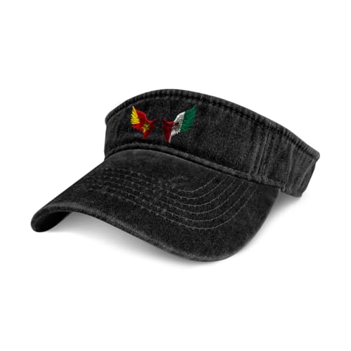 Wings Tigray Region and Mexico Flag Sun Visor Hats Sport Wear Athletic Beach Leisure Hat for Women and Men Golf Cap