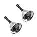 Adorox Silver Steel Hand Bell Loud Call Bell Alarm (2 Pcs. Set)