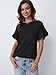AUTOMET Women's Casual Short Sleeve T Shirts Dressy Tshirt 2025 Trendy Crewneck Ruffle Cute Tee Work Business Blouses Tops Summer Outfits Fashion Clothes Black M
