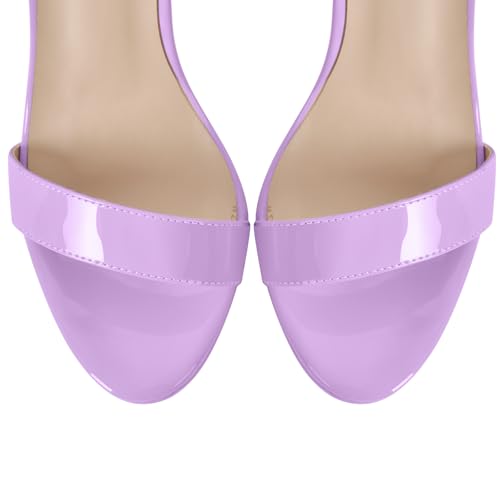 Image of Platform Stiletto High Heels for Women, Round Open Toe Ankle Strap Sexy Heeled Sandals for Wedding Party Dress